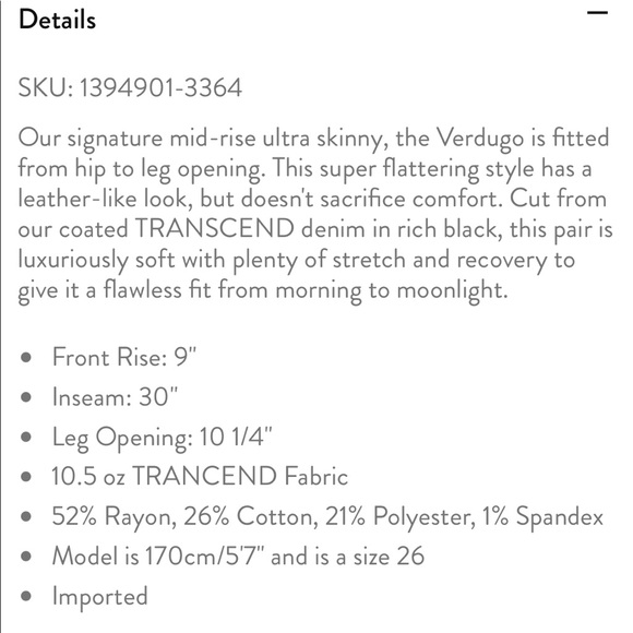 Paige Verdugo Black Fog Luxe Coating Skinny - Picture 10 of 10